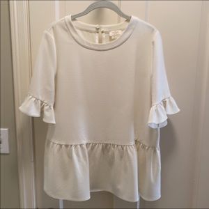 KATE SPADE ruffled peplum top
